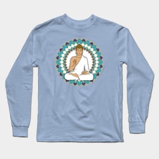 Mandala Abhaya Mudra Buddha Long Sleeve T-Shirt